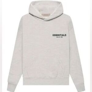 FEAR OF GOD ESSENTIAL HOODIE LIGHT OATMEAL